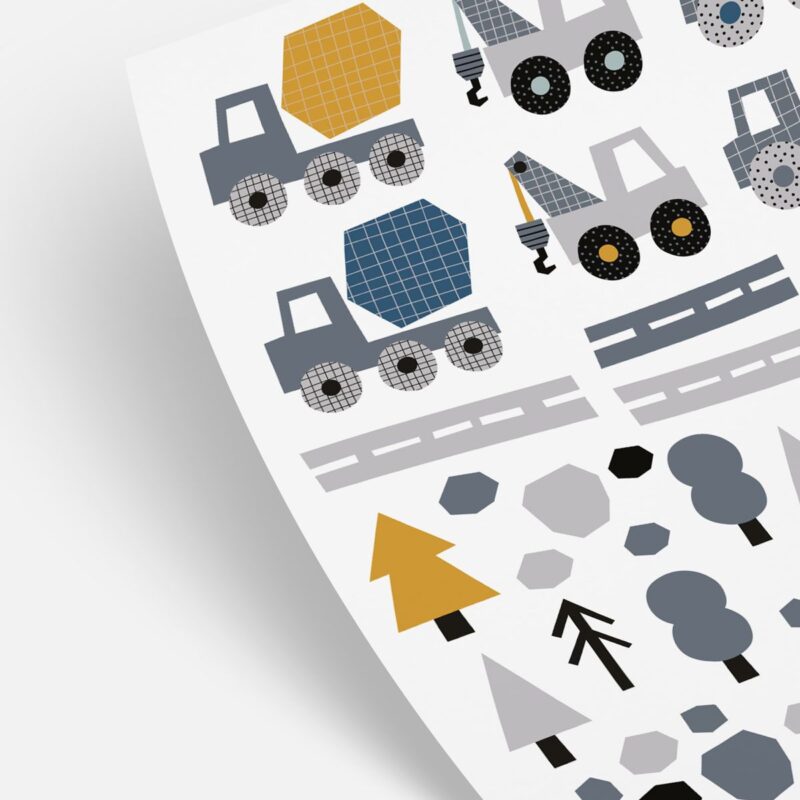 Planche-de-sticker-chantier-pour-enfant---Jaune-et-bleu