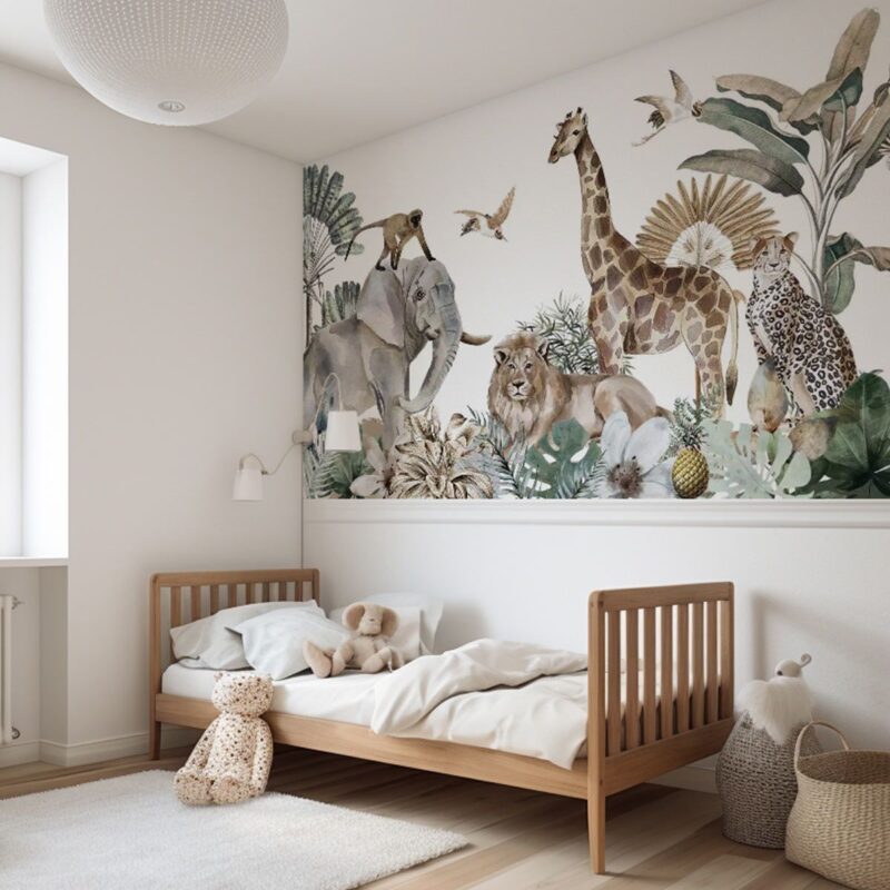 papier-peint-safari-panoramique-enfant